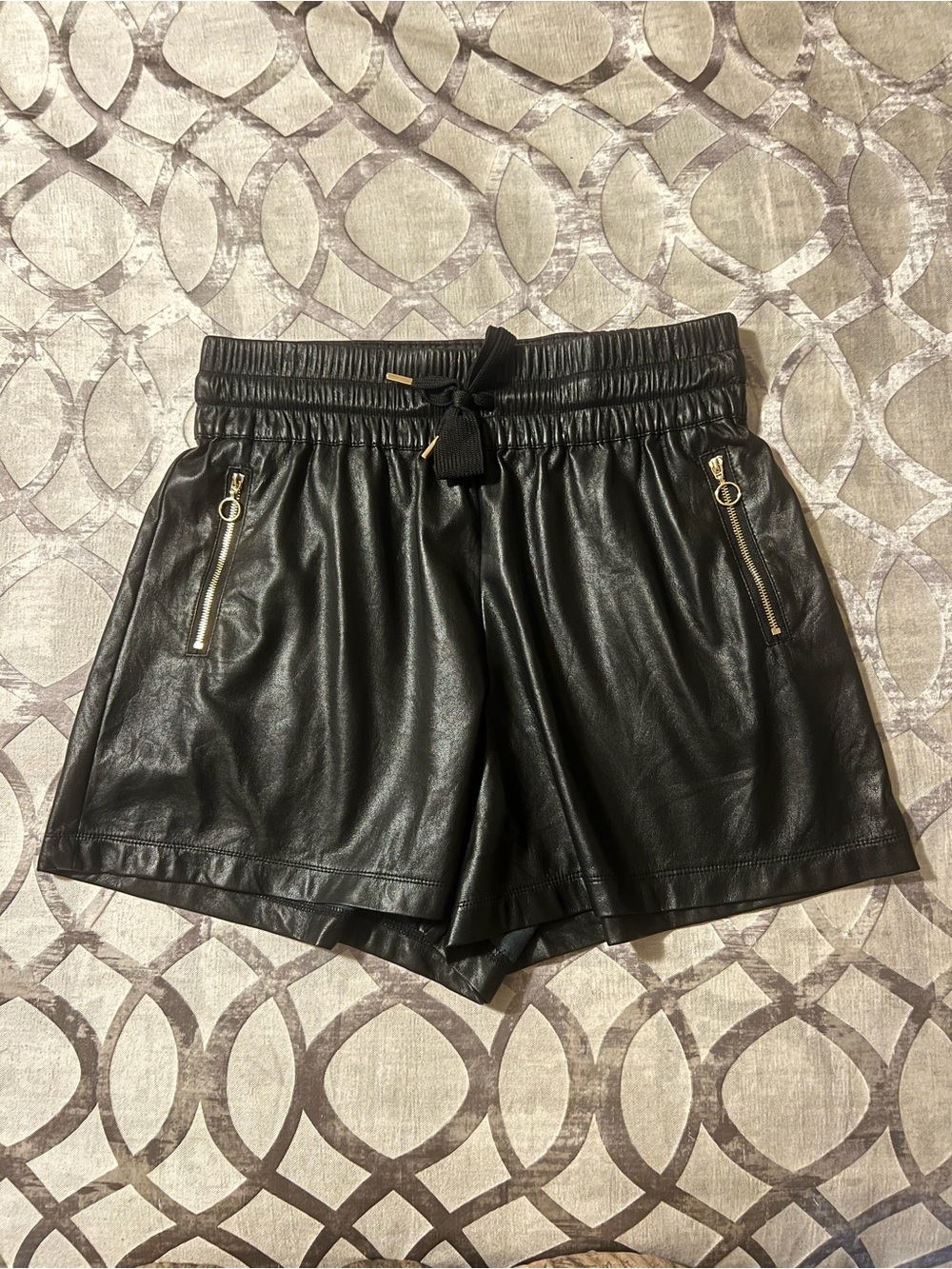 Generation Love Black Faux Leather Shorts